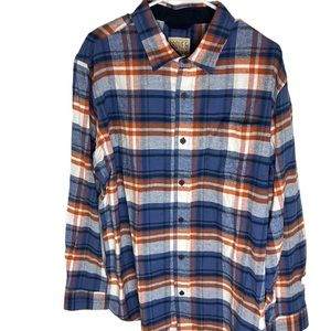 Grove & Hallow Flannel Plaid Shirt Mens Size XL